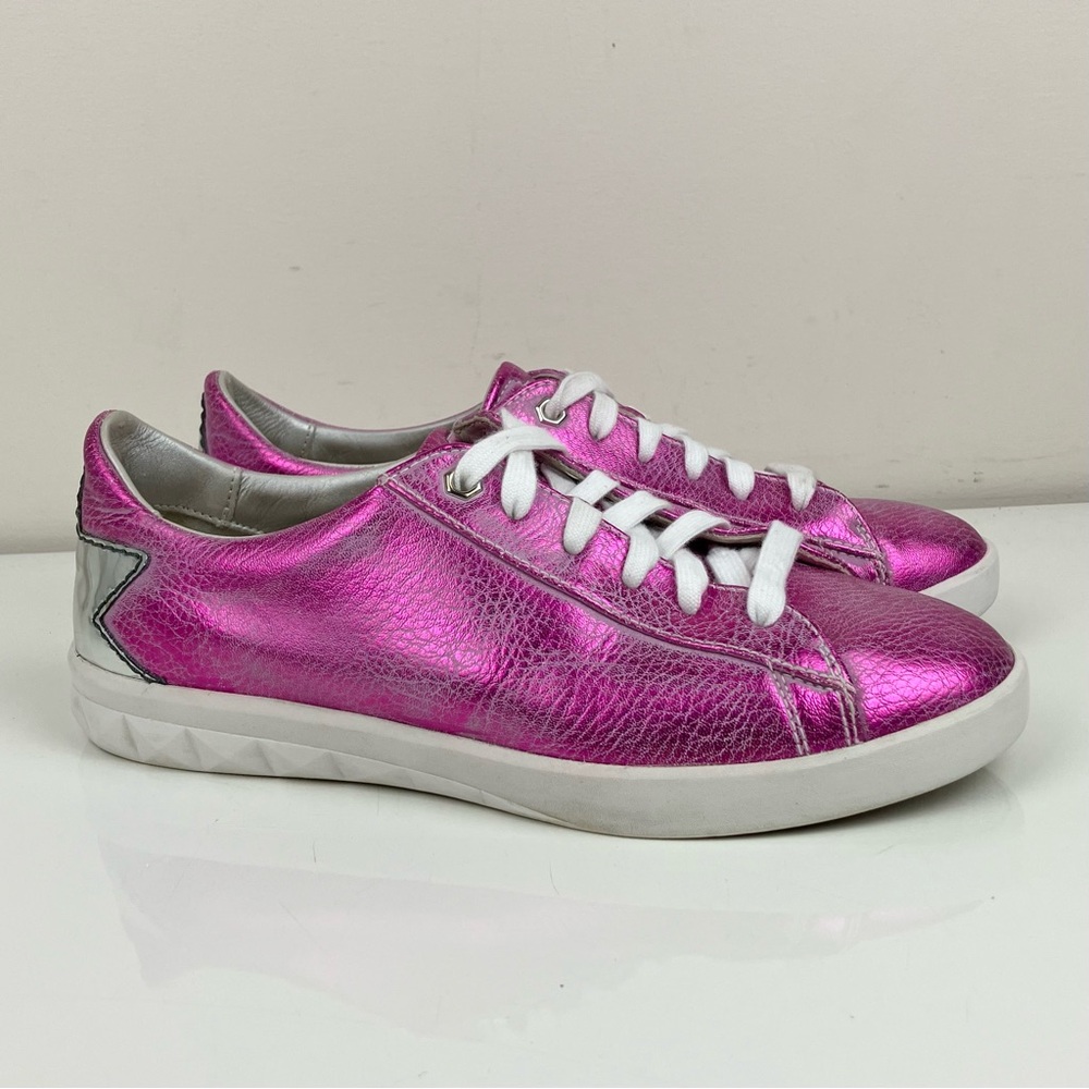 Diesel Women’s Size 38 / 7.5 Solstice Shiny Pink Leather Low Top Shoes